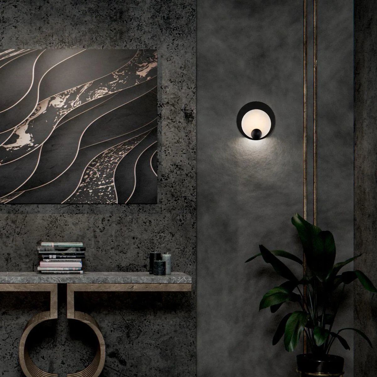 Rowlings 10 in. LED Wall Sconce Black finish