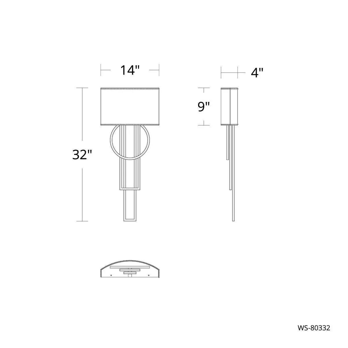 Sartre 32 in. LED Wall Sconce Brass finish