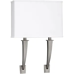 Sheridan 18 in. LED Armed Sconce Satin Nickel Finish