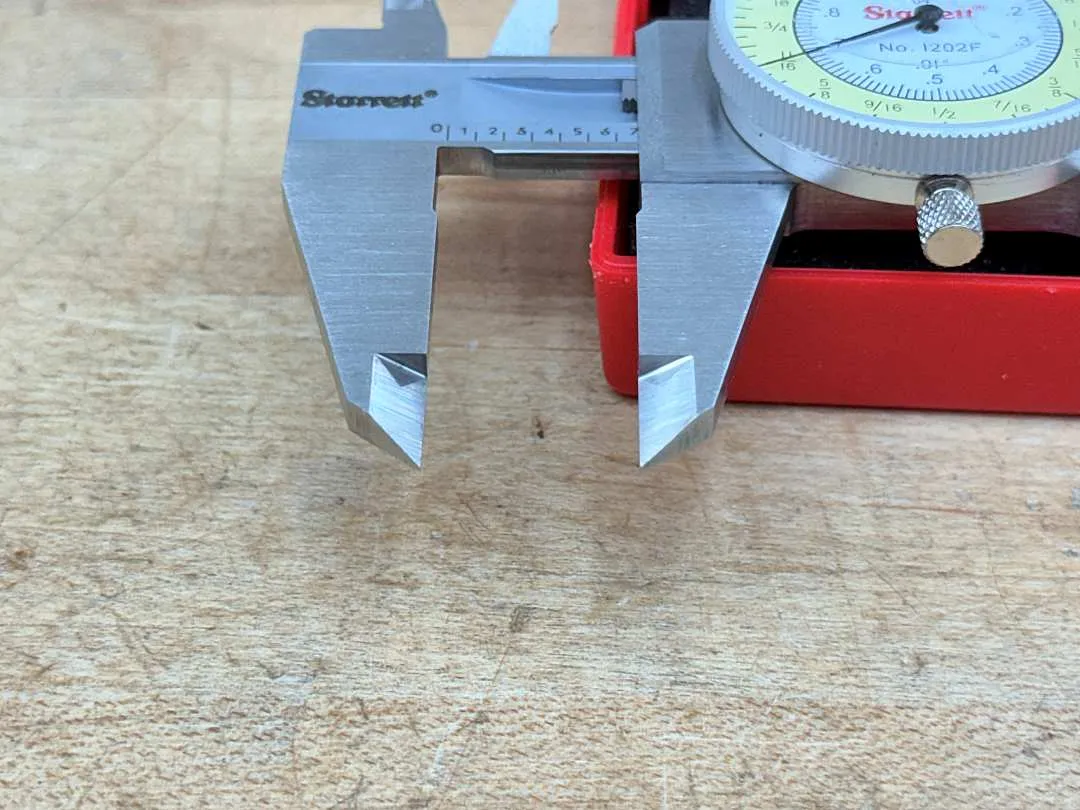 Starrett Fractional & Decimal Inch Dial Caliper: 6 inch