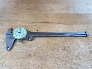 Starrett Fractional & Decimal Inch Dial Caliper: 6 inch