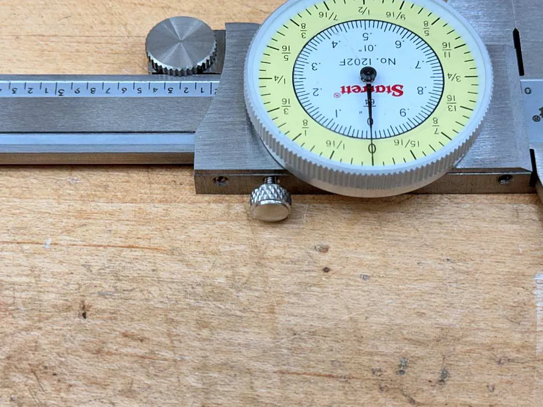 Starrett Fractional & Decimal Inch Dial Caliper: 6 inch