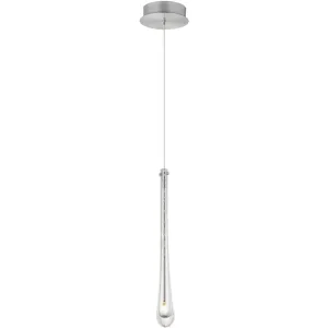 Stillo 2 in. Single LED Pendant Light Satin Nickel finish