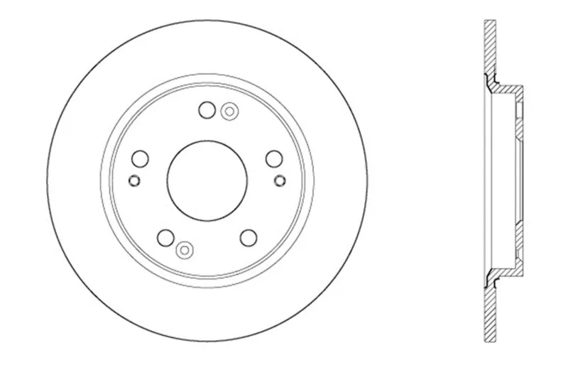 StopTech Honda CR-Z Left Rear Slotted & Drilled Rotor