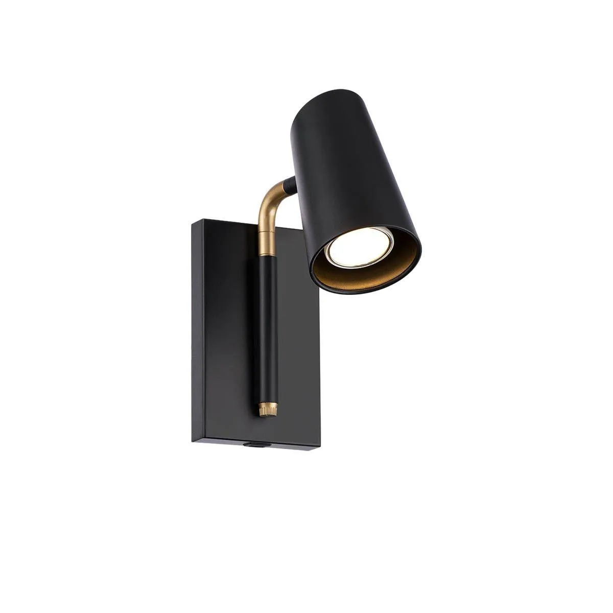 Stylus 11 in. LED Wall Sconce Black & Gold finish