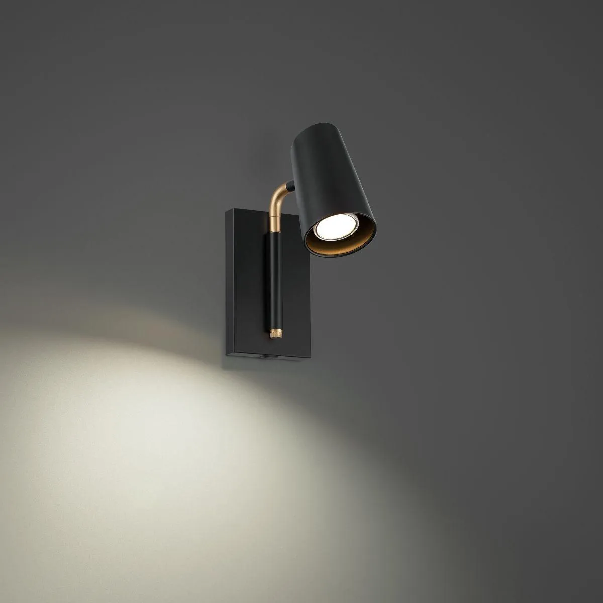 Stylus 11 in. LED Wall Sconce Black & Gold finish