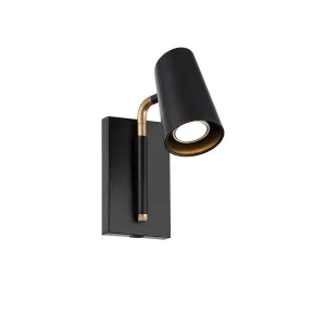 Stylus 11 in. LED Wall Sconce Black & Gold finish