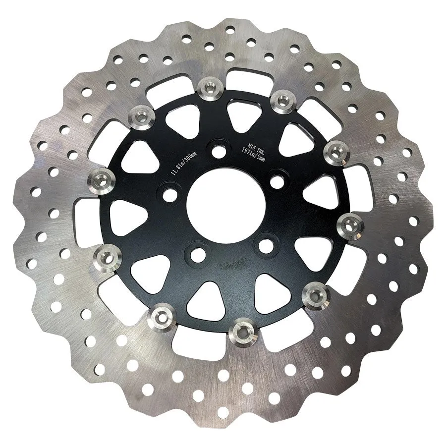 TC Bros. 11.8in Profile™ Rear Floating Brake Rotor for 2008-23 Harley Touring Models