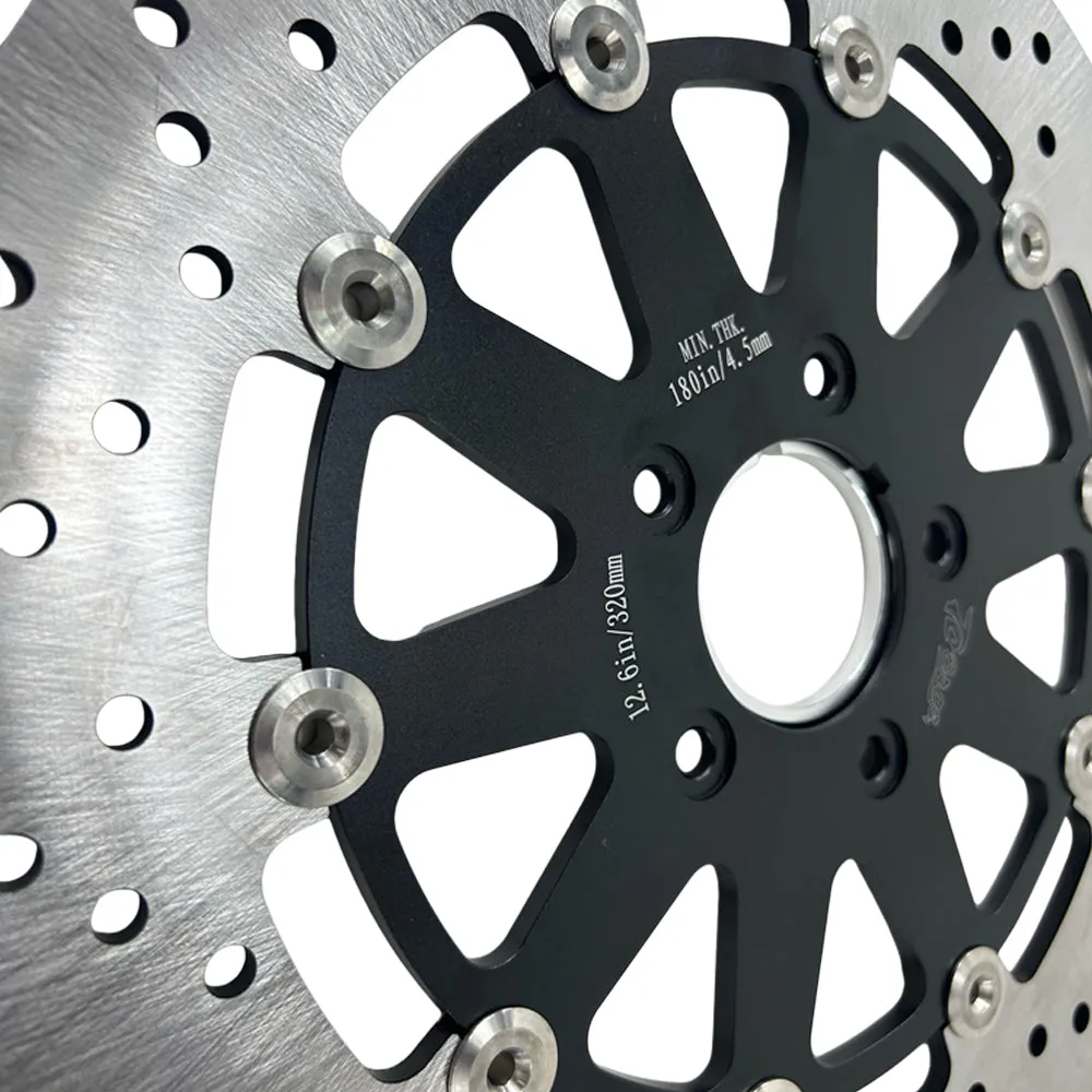 TC Bros. 12.6in Oversized Front Floating Brake rotor fits 84-up Harley Models