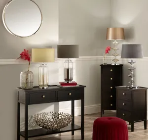 Vivienne Ombre Glass Table Lamp in Grey