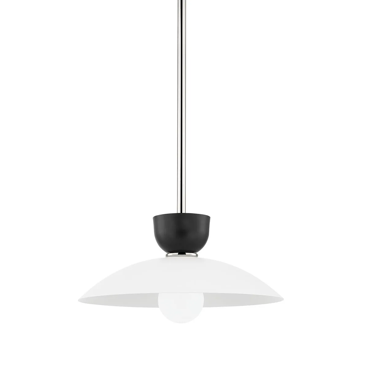 Whitley 14 in. Pendant Light Polished Nickel Finish
