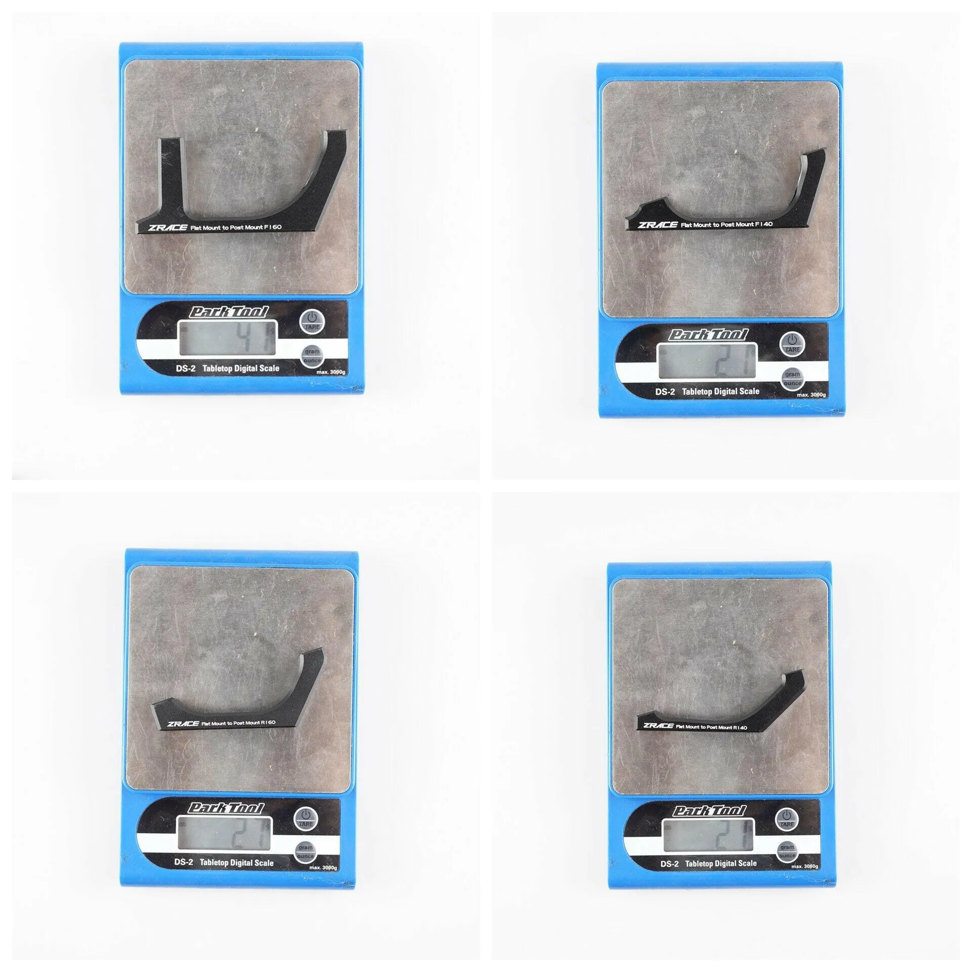 ZRACE Flat to Post Mount Brake Adapter, Front and Rear, 140mm / 160mm