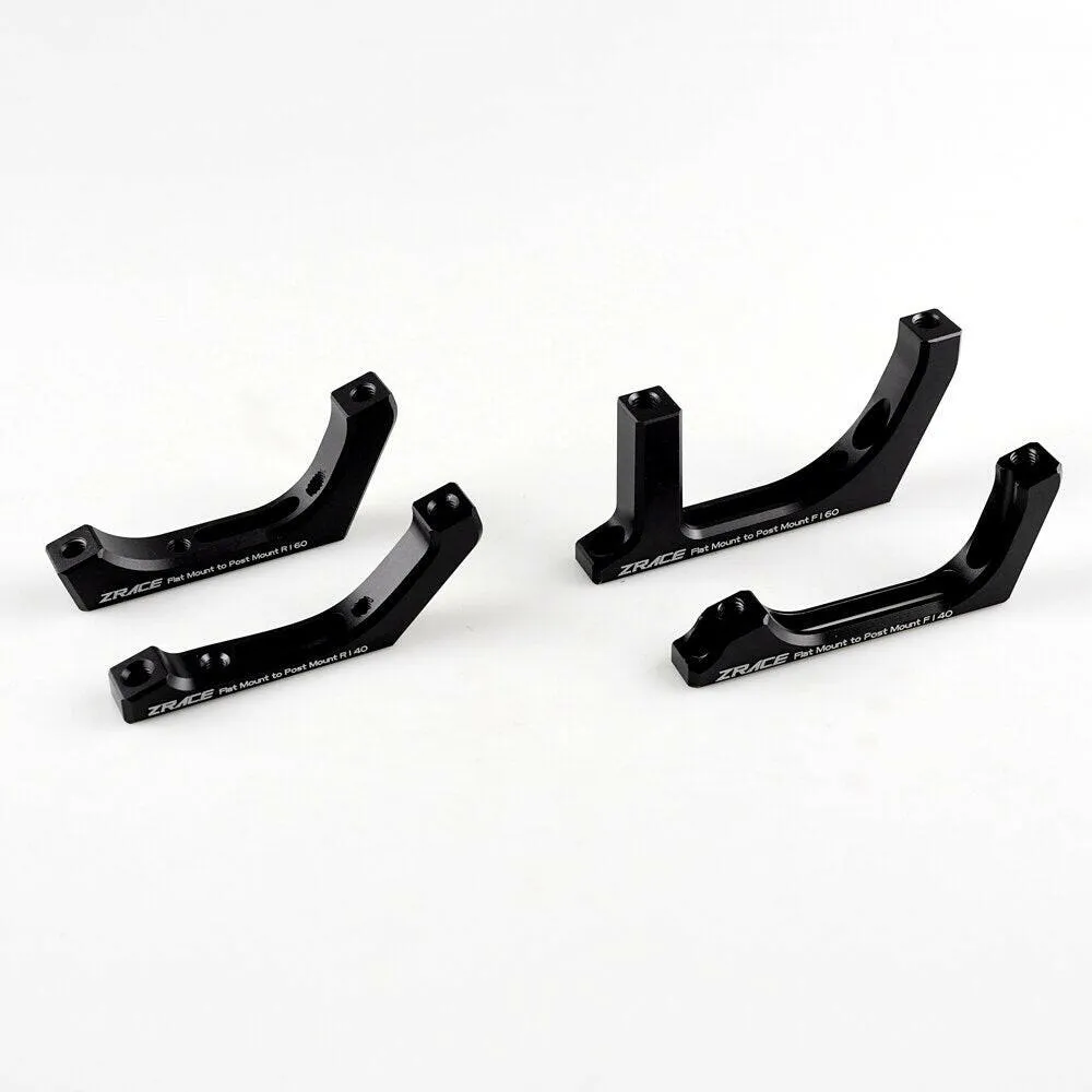ZRACE Flat to Post Mount Brake Adapter, Front and Rear, 140mm / 160mm