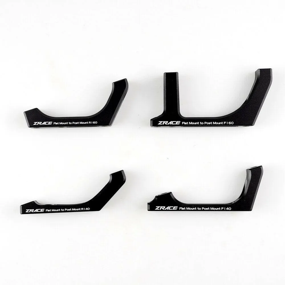 ZRACE Flat to Post Mount Brake Adapter, Front and Rear, 140mm / 160mm