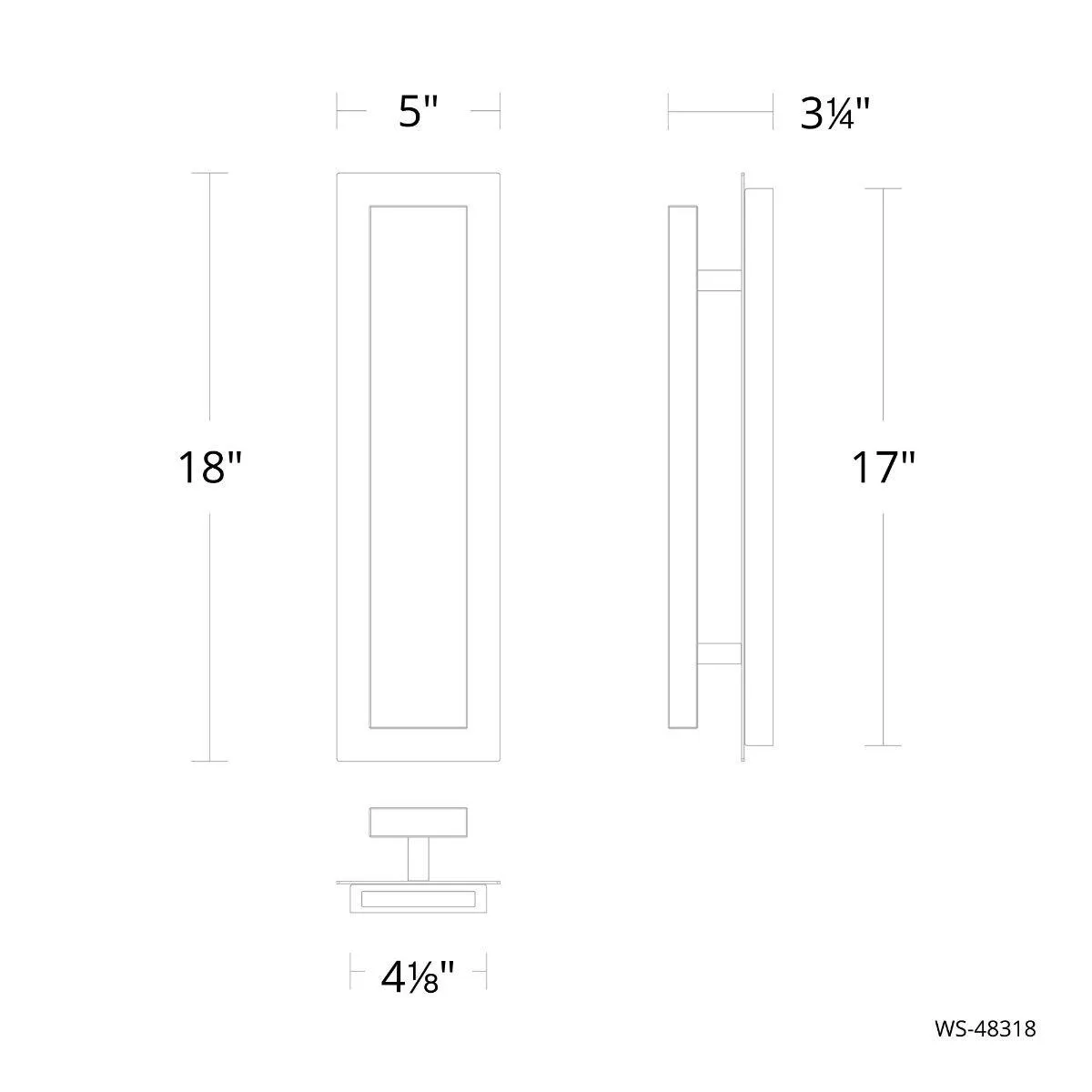 Zurich 18 in. LED Wall Sconce Black & Brass finish