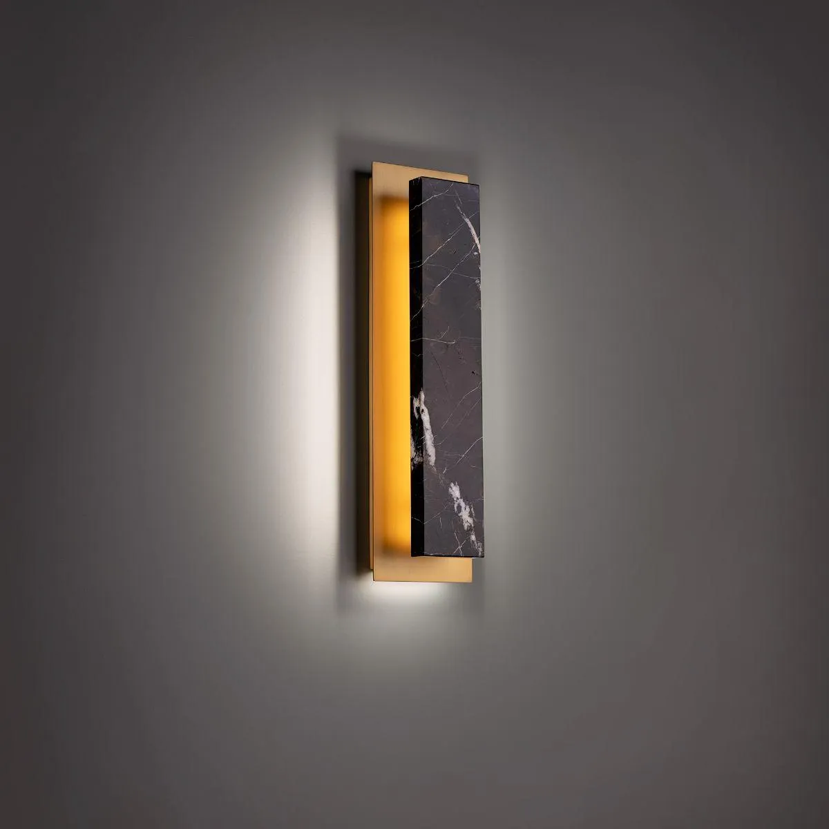 Zurich 18 in. LED Wall Sconce Black & Brass finish